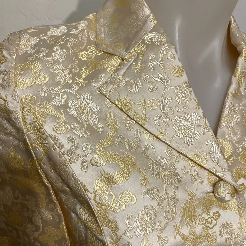 Dreamsacks silk brocade jacket size Small NWT happy New Year! Chinese dragons